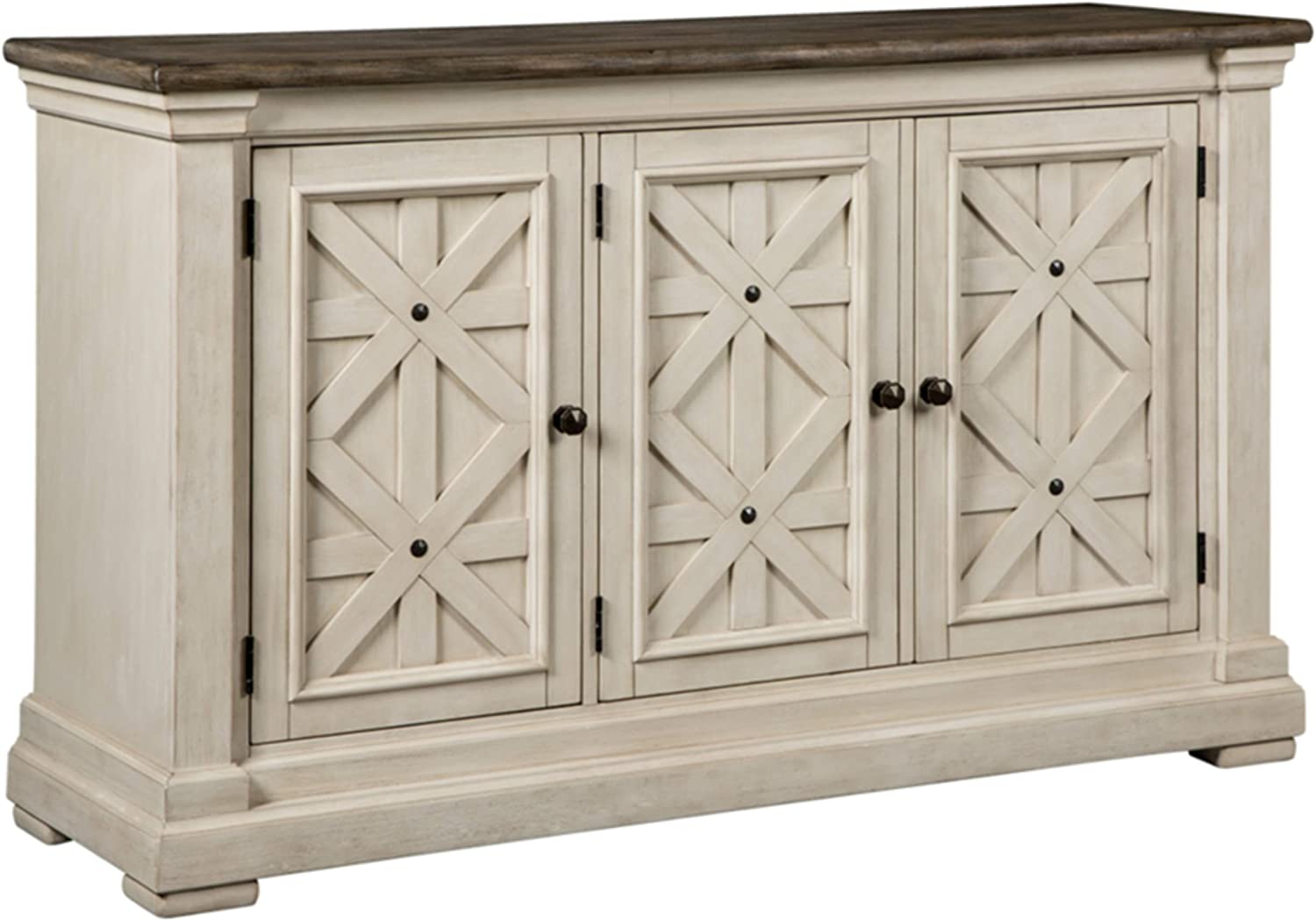 Signature Design by Ashley Bolanburg French Country Dining Room Server, Two-tone White & Brown