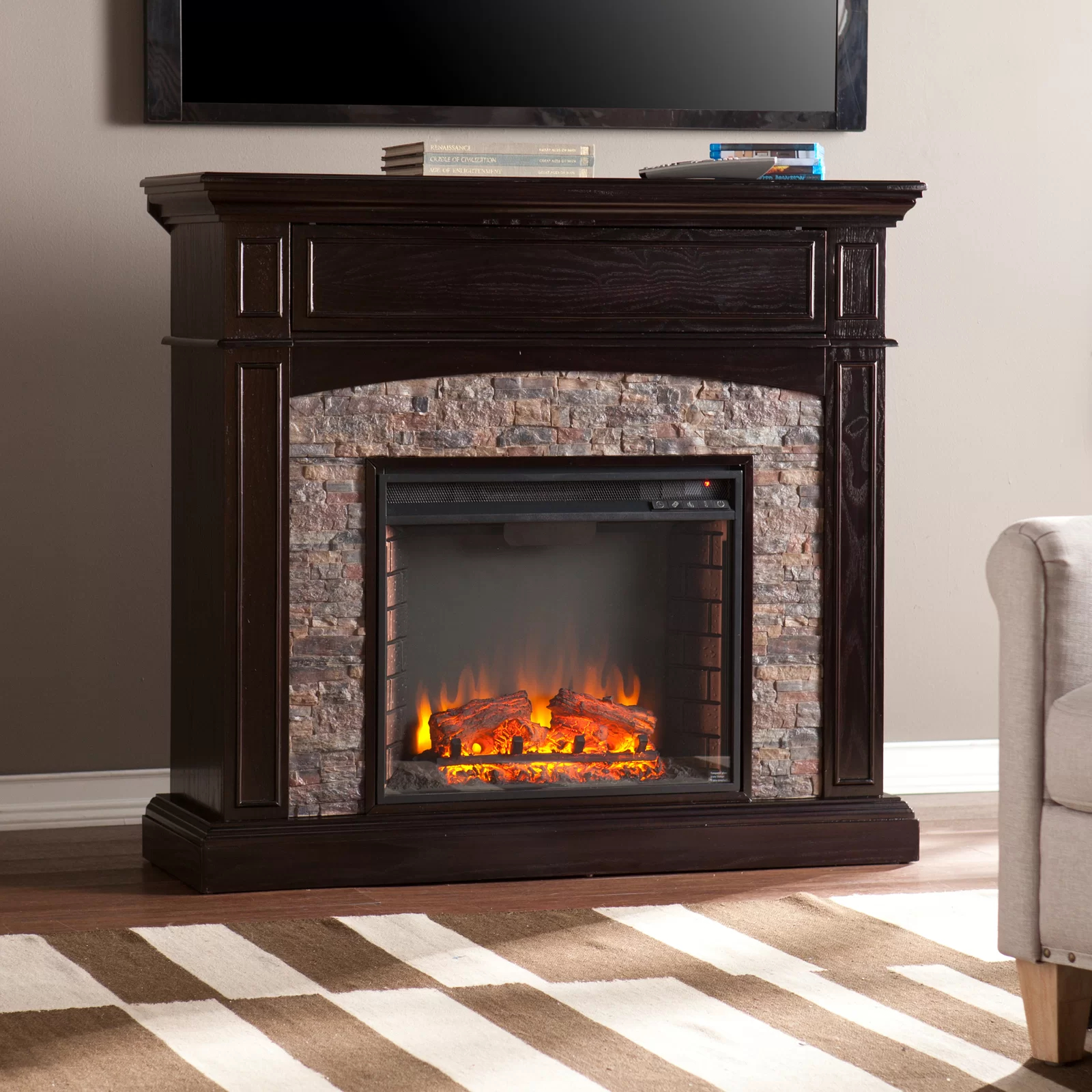 【Home Improvement】Codd 45.5'' W Electric Fireplace