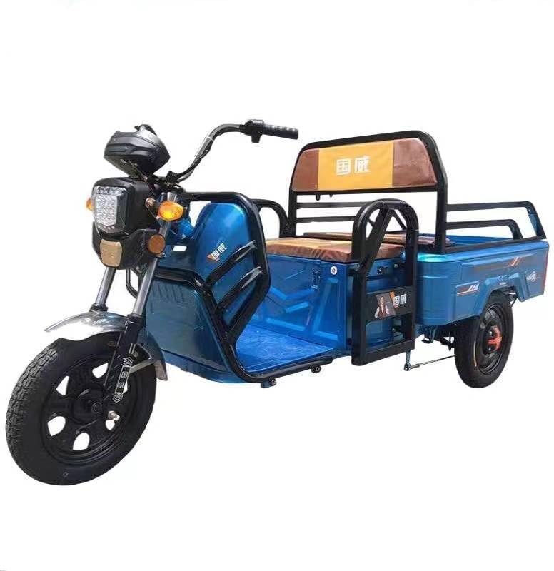 Electric tricycle, adult electric tricycle,agricultural tricycle,garden car, warehouse car, 1000W differential motor,60V~ 32a large capacity battery,250KG loader hopper, Astern please pay attention