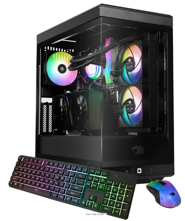 iBUYPOWER - Y40 Gaming Desktop PC - Intel Core i7 14700F - NVIDIA GeForce RTX 4070 12GB - 32GB DDR5 RAM - 2TB NVMe - Black