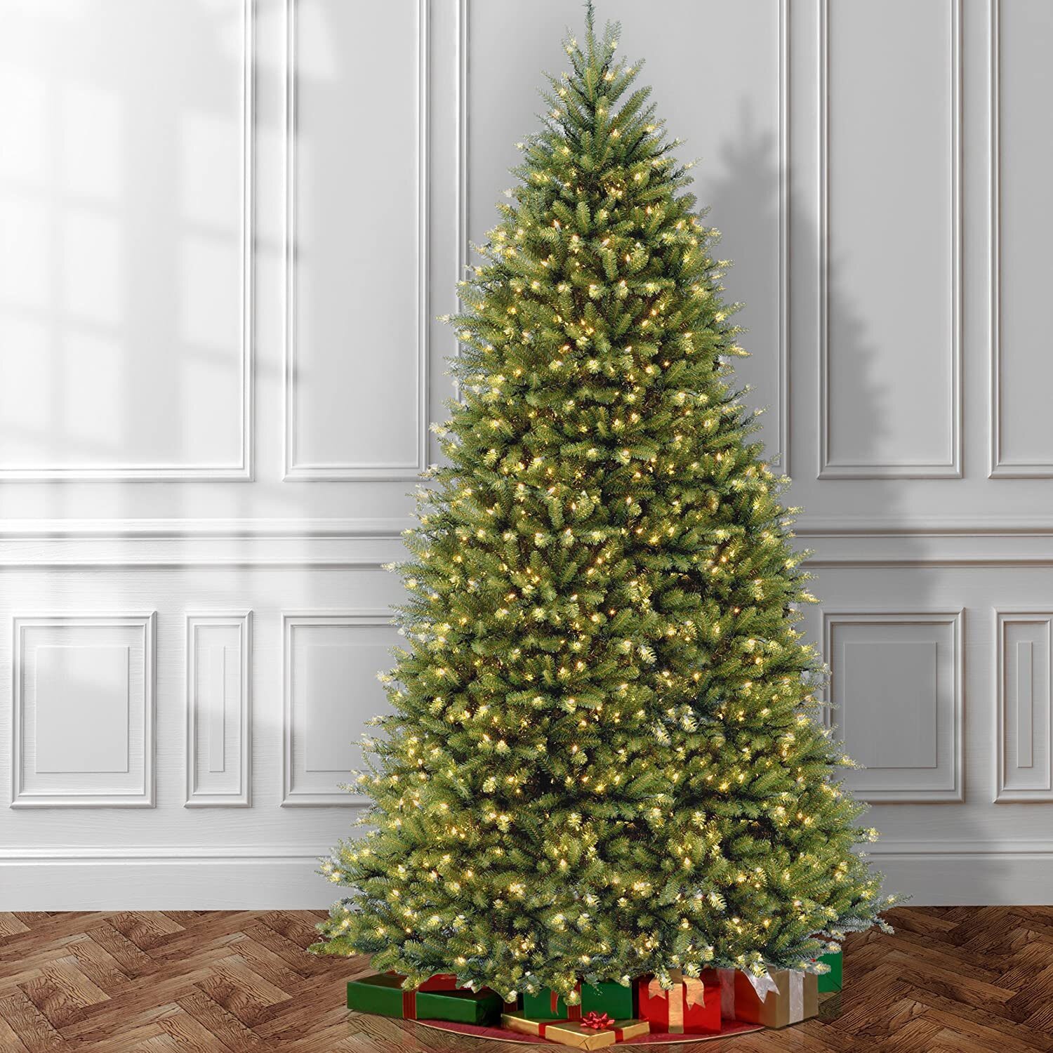 【Décor】Dunhill Fir 120'' Lighted Artificial Fir Christmas Tree