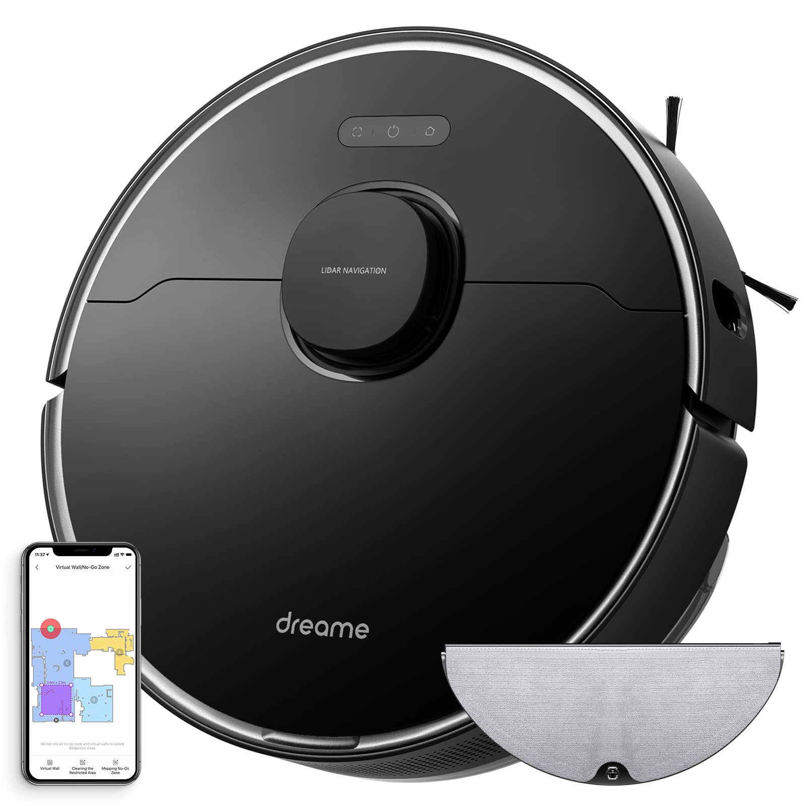 【Appliances】Robot Vacuum, Robotic Vacuum with 4000Pa Strong Suction for Pet Hair, Carpets Hard Floor