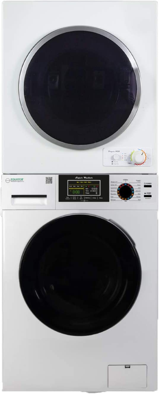 Equator 110V Laundry Centre 1.9 cf 1400 RPM Washer +Vented 3.5cf Auto/Time Dry
