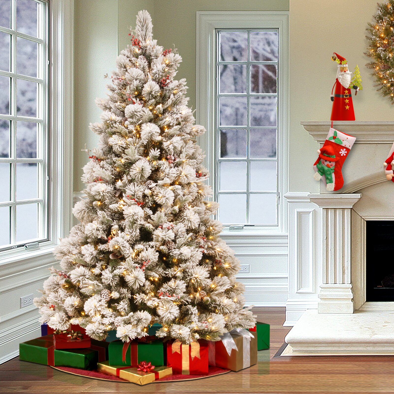 【Décor】7.5'' Lighted Artificial Pine Christmas Tree